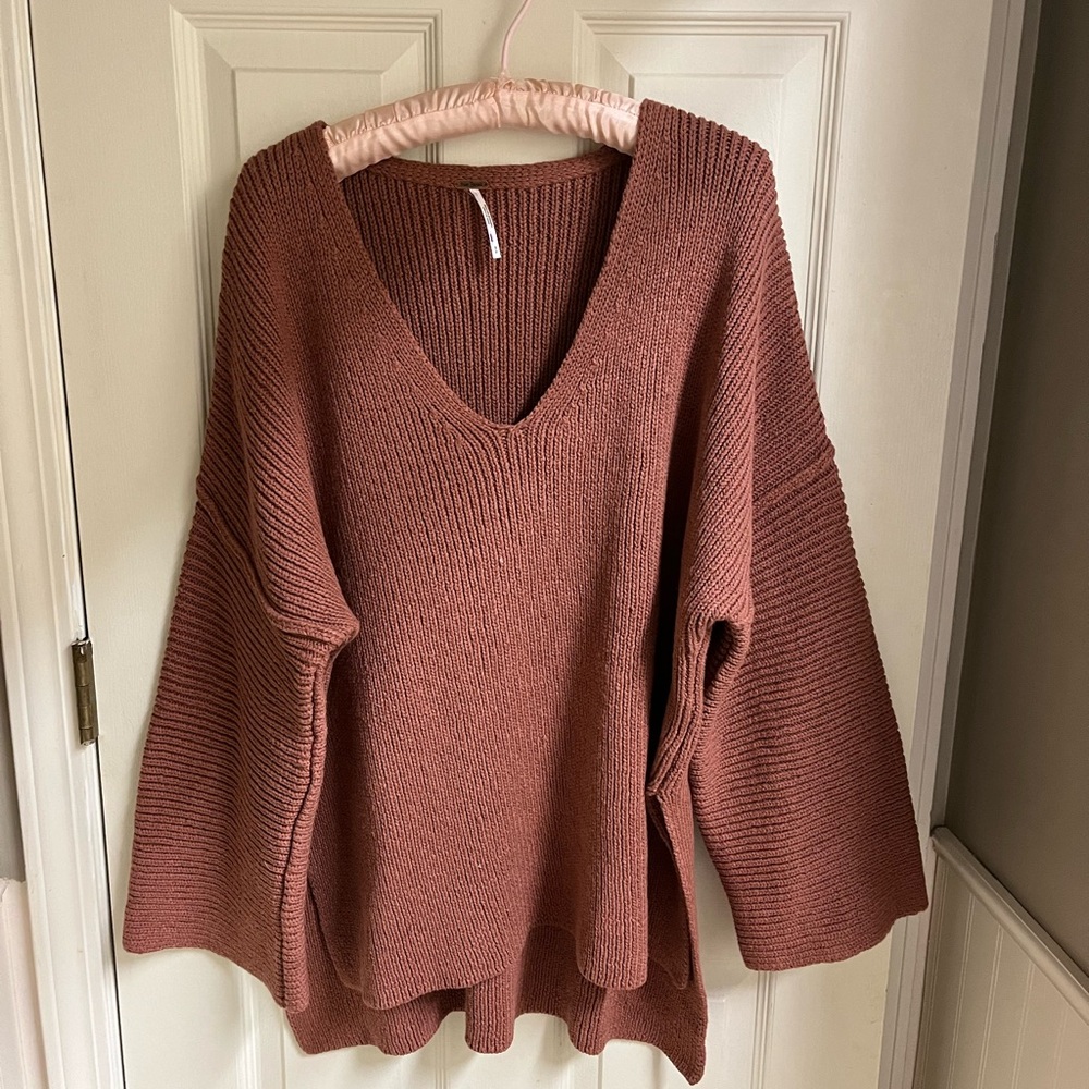 Free People chunky sweater with bell sleeves - size S
